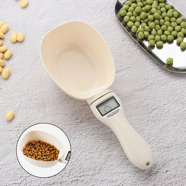 Digital Pet Food Measuring Scoop - Electronic Portion Spoon for Cats & Dogs