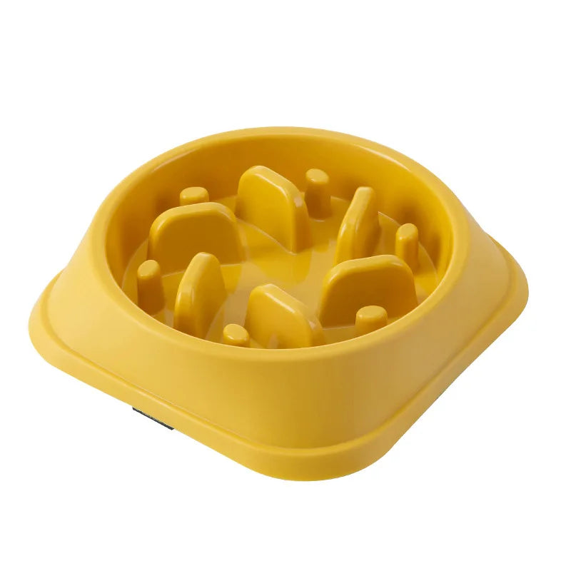 Round Slow Feeder Pet Bowl - Anti-Choking Food Bowl for Cats & Dogs