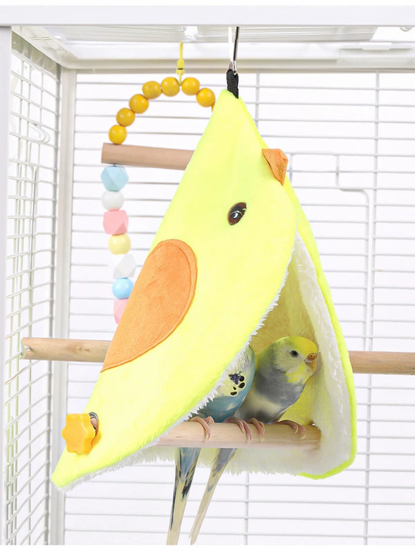 Soft Plush Bird Hammock Bed - Warm Hanging Nest for Parrots and Parakeets