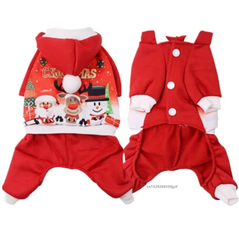 Christmas Santa Pet Costume - Festive Dog Jacket for Holiday Photos & Parties