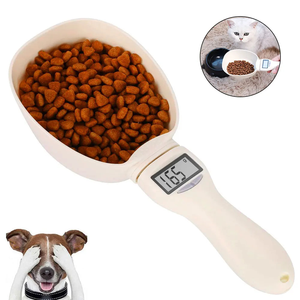 Digital Pet Food Measuring Scoop - Electronic Portion Spoon for Cats & Dogs