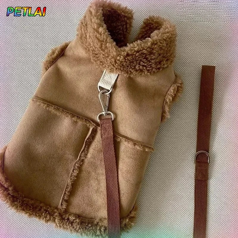Luxury Small Dog Vest Jacket - Soft Designer Coat for Chic Autumn & Winter Wear