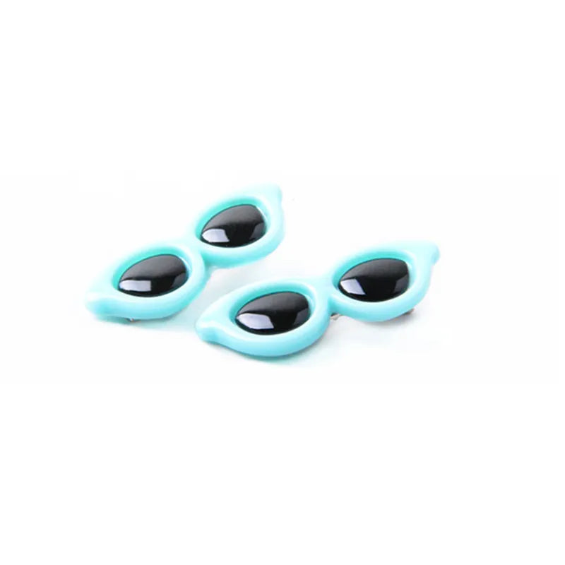 Heart Sunglasses Pet Hair Clips - Cute Bow Accessories for Dogs & Cats