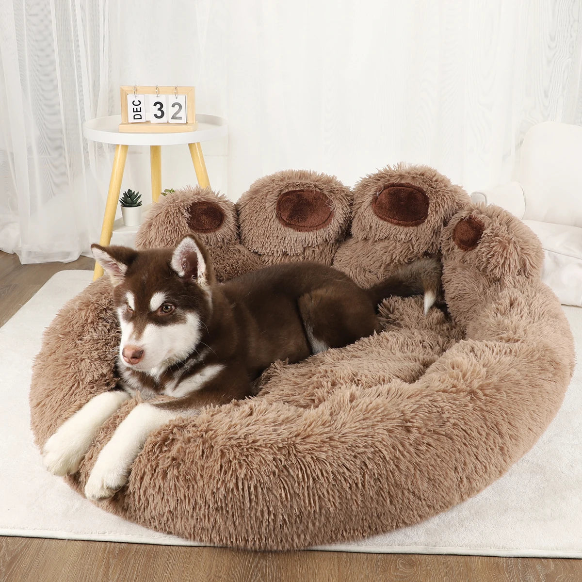 Plush Pet Sofa Bed - Warm Basket Cushion for Small Dogs & Cats