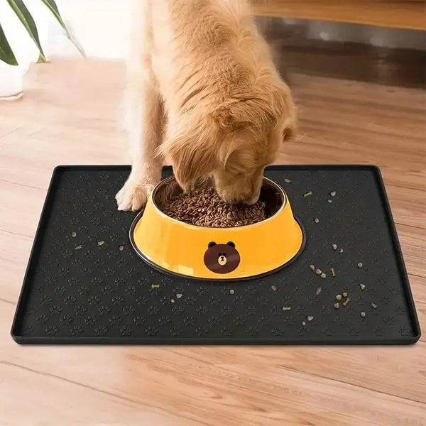 Waterproof Silicone Pet Feeding Mat - Non-Slip Placemat for Cats & Dogs