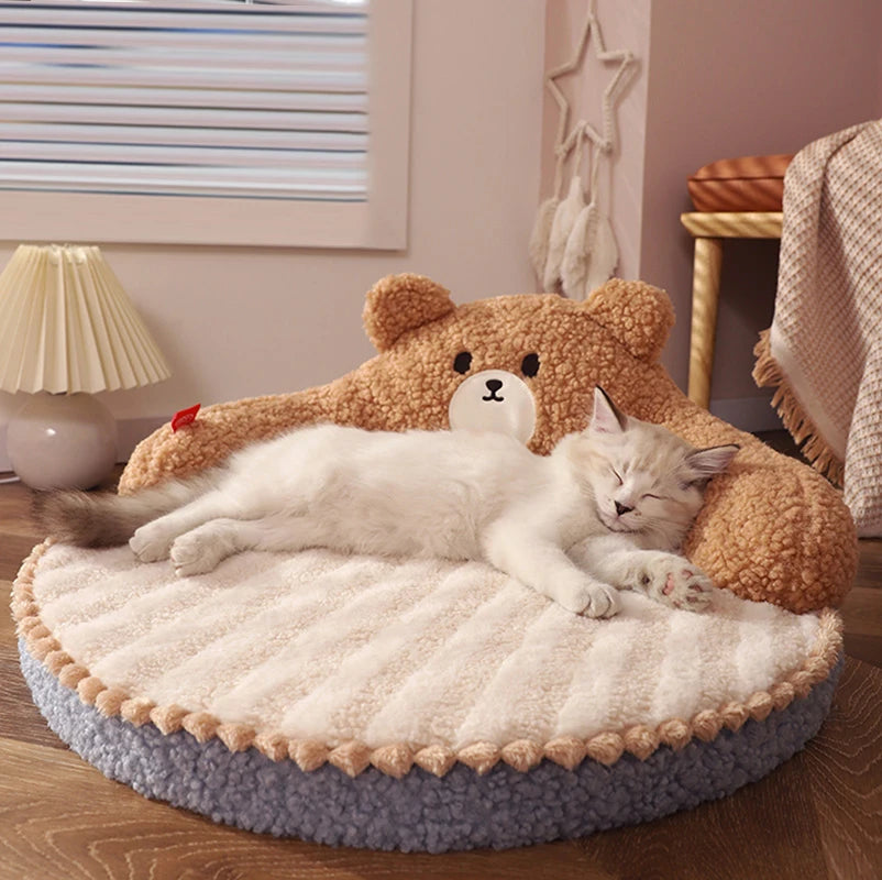 HOOPET Plush Pet Bed Cushion - Cozy Velvet Sleeping Mat for Cats & Small Dogs
