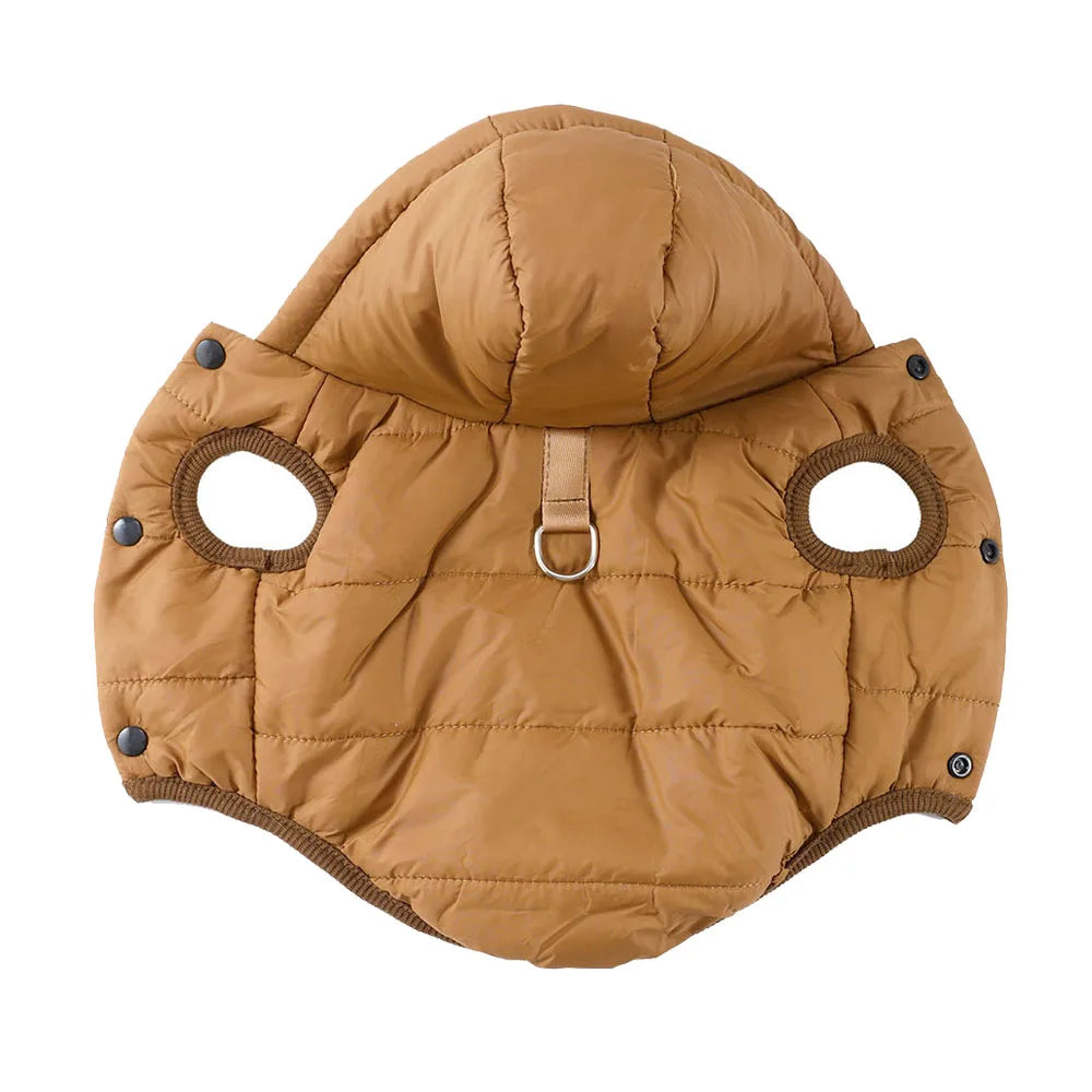 Windproof Pet Hoodie Coat - Warm Fleece Jacket for Cats & Small Dogs