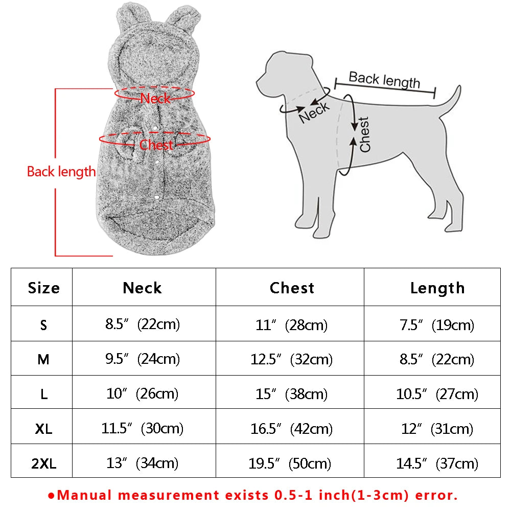 Warm Pet Coat Jacket - Soft Winter Outfit for Small Dogs & Cats
