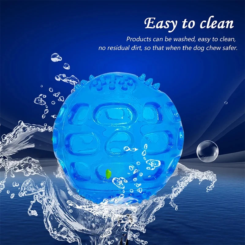Interactive Squeaky Dog Puzzle Ball - Rubber Chew Toy for Small & Medium Dogs