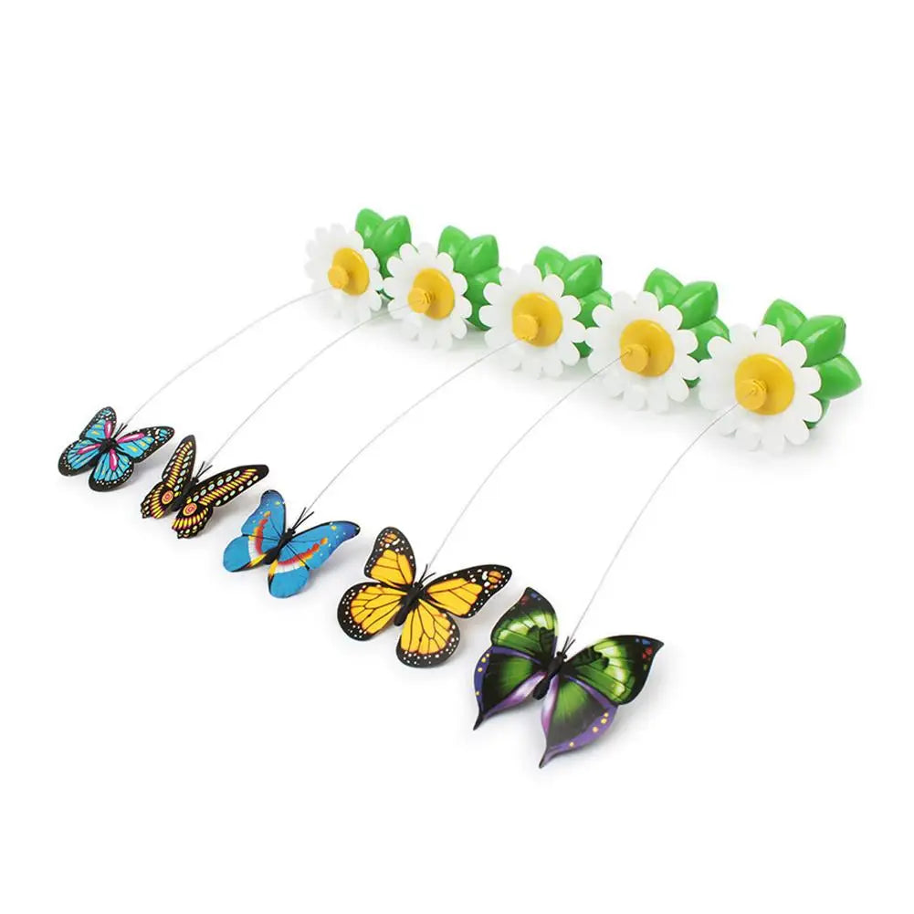 Automatic Butterfly Cat Toy - Rotating Interactive Teaser for Kittens
