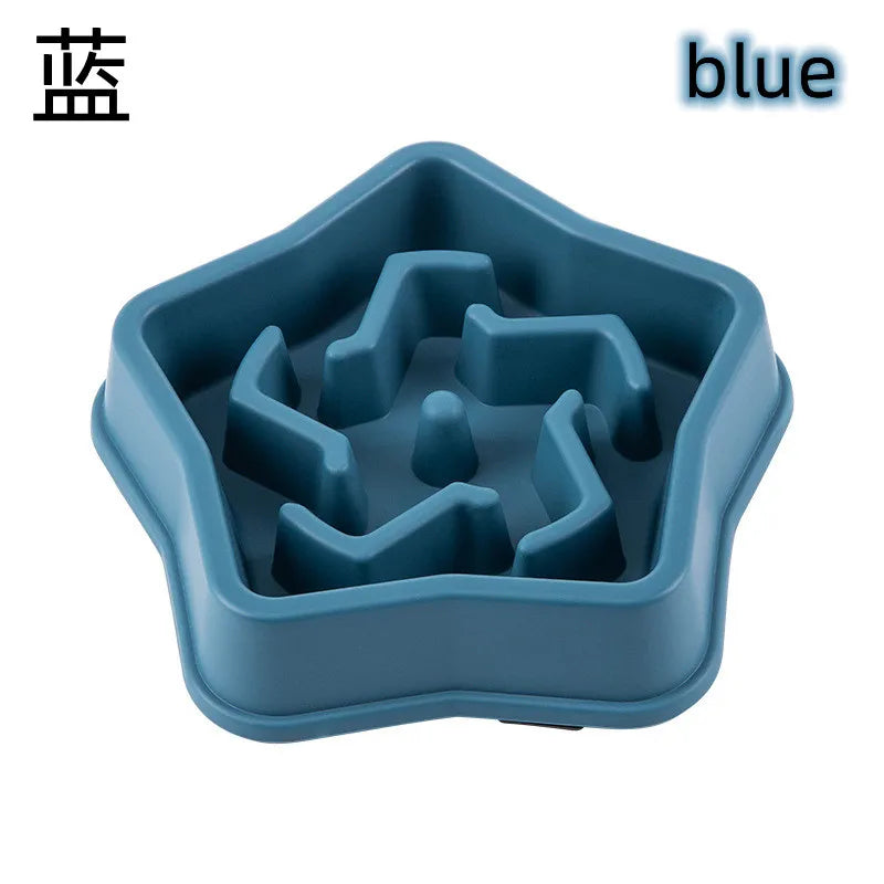 Round Slow Feeder Pet Bowl - Anti-Choking Food Bowl for Cats & Dogs