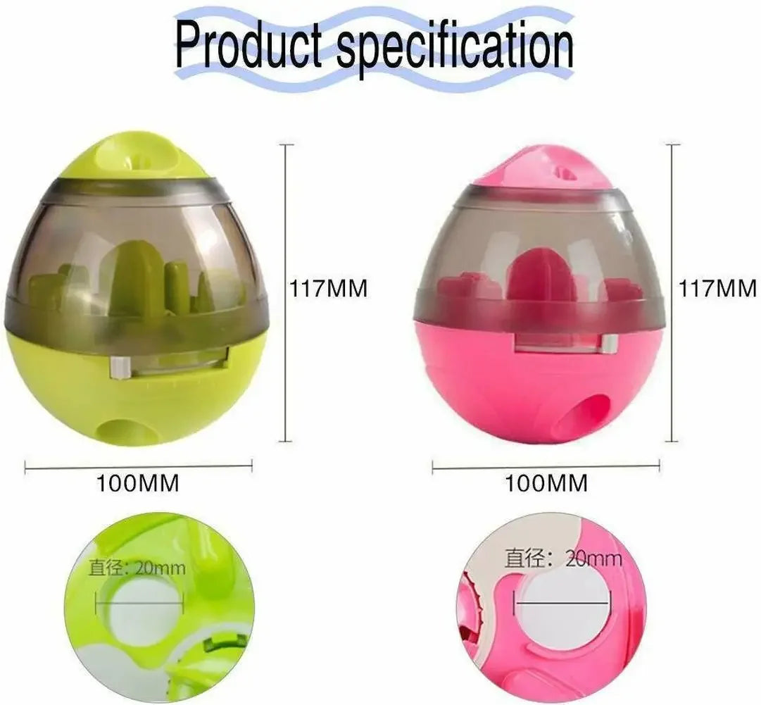Slow Feeder Treat Ball - Interactive IQ Food Dispenser Toy for Dogs