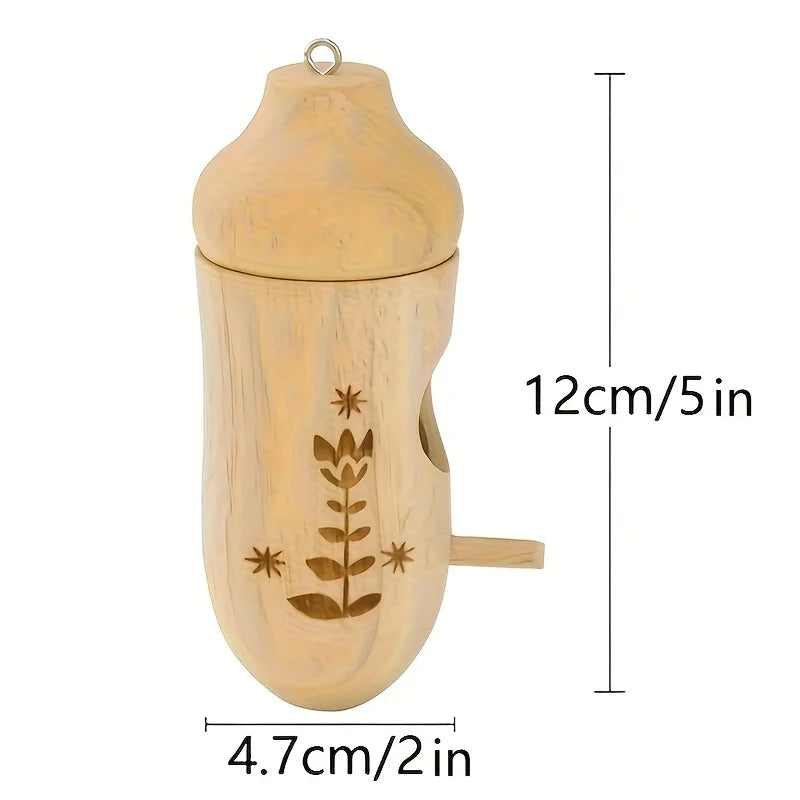 Wooden Hummingbird House - Decorative Hanging Bird Nest for Outdoor Gardens