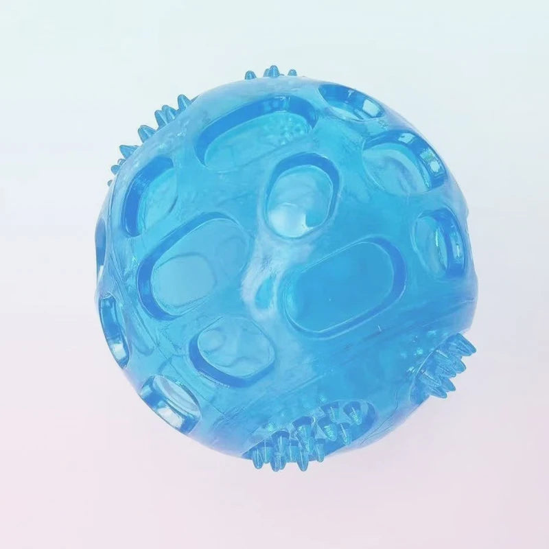 Interactive Squeaky Dog Puzzle Ball - Rubber Chew Toy for Small & Medium Dogs
