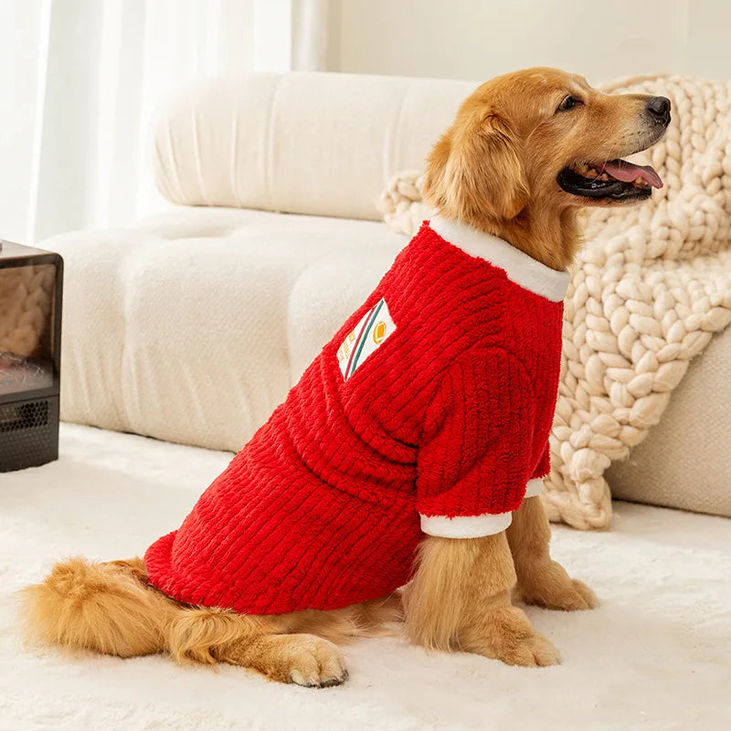 Fleece Hoodie for Large Dogs - Soft Warm Vest Jacket for Big Breeds