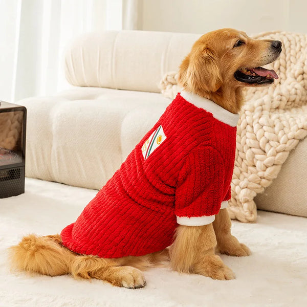 Fleece Hoodie for Large Dogs - Soft Warm Vest Jacket for Big Breeds