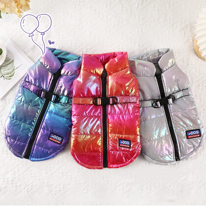 Rainbow Gradient Dog Vest - Warm Winter Coat for Small & Medium Dogs