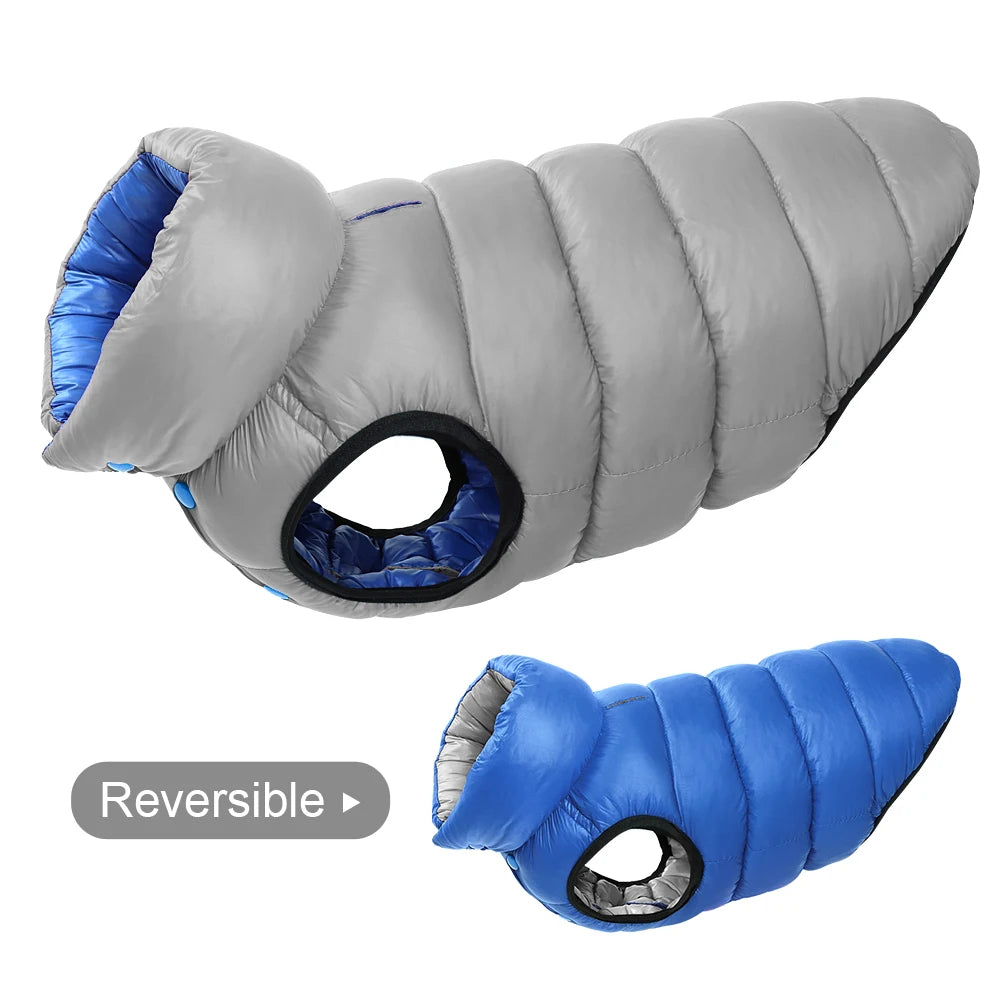 Reversible Winter Dog Vest - 3-Layer Waterproof Jacket for Cold Weather