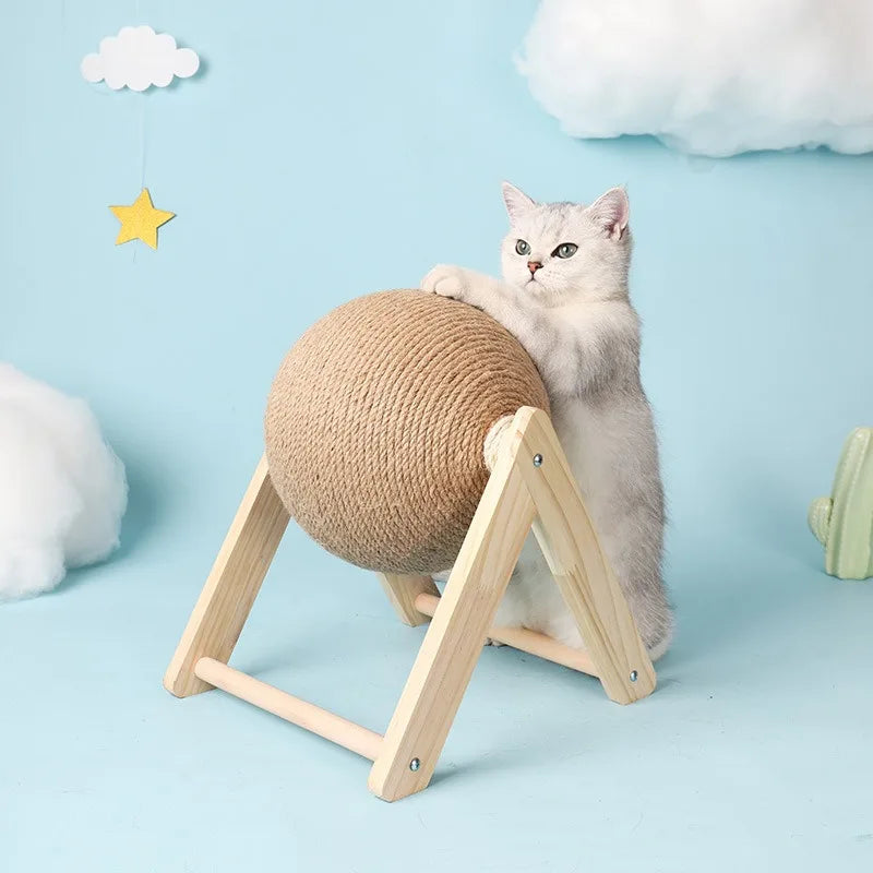Sisal Scratching Ball Toy - Paw Grinding Scratcher for Kittens & Cats
