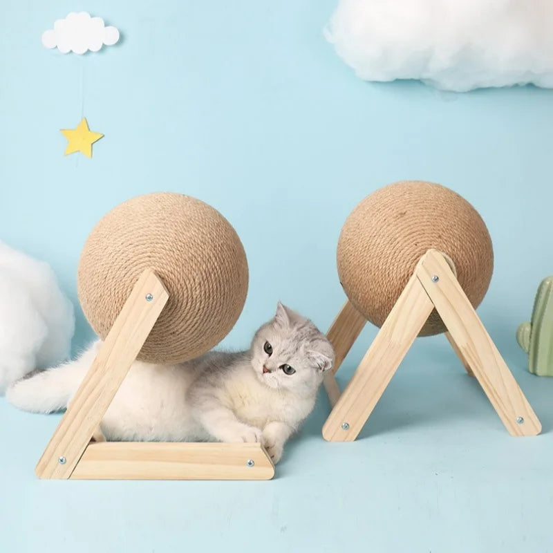 Sisal Scratching Ball Toy - Paw Grinding Scratcher for Kittens & Cats