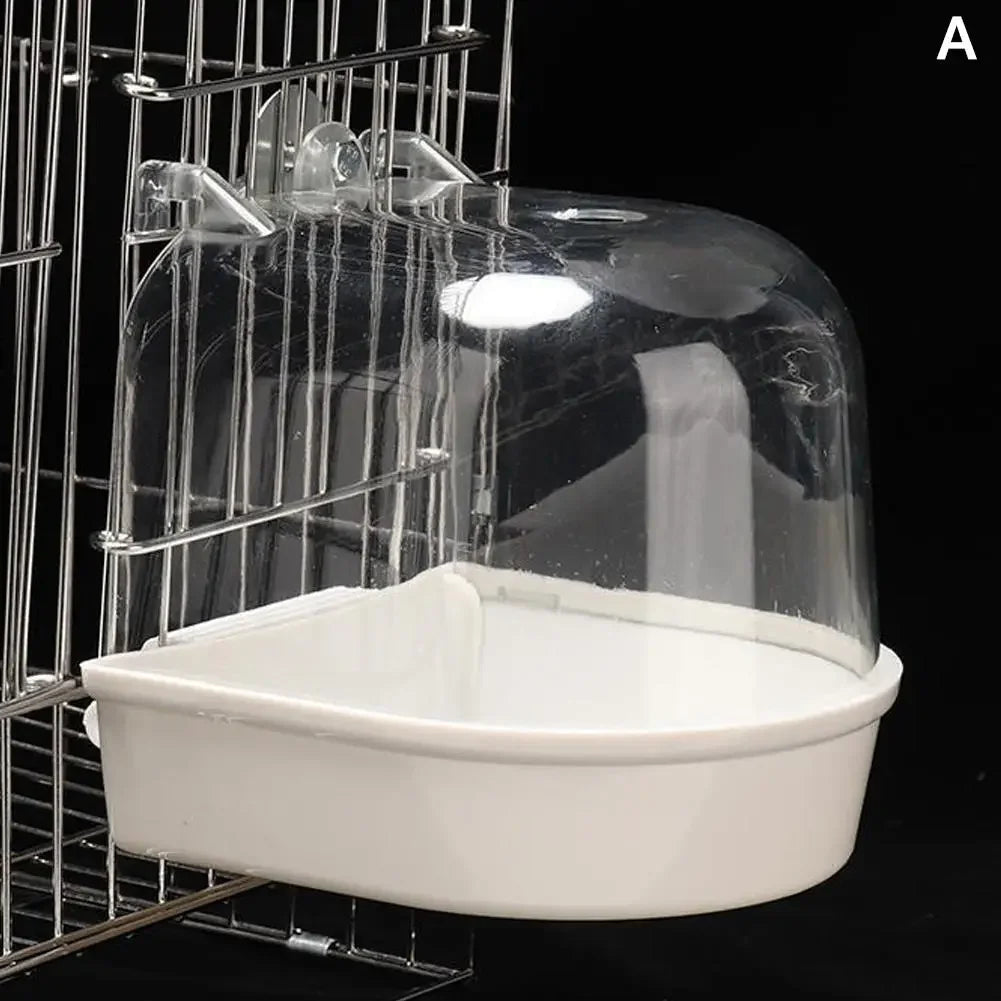 Hanging Bird Bath - Easy-Clean Cage Bath for Parrots and Small Birds