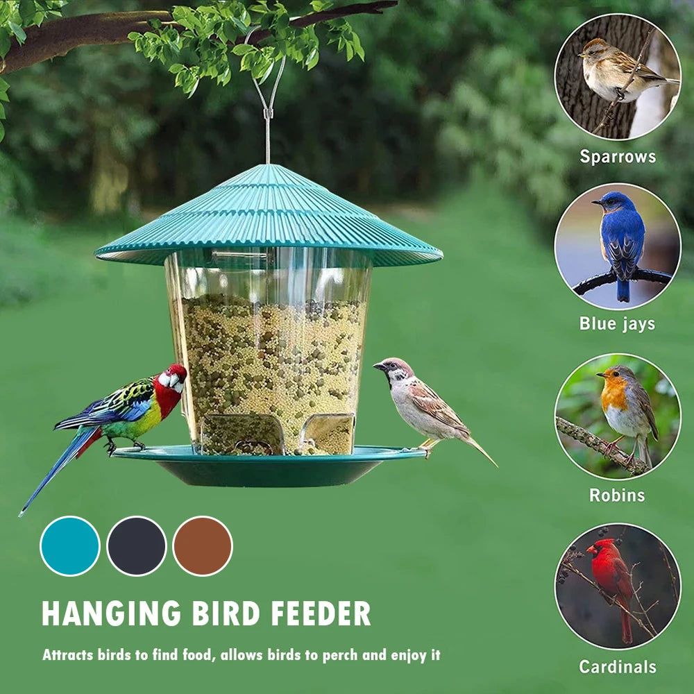 Outdoor Hanging Bird Feeder - Multi-Hole Nut and Seed Feeder