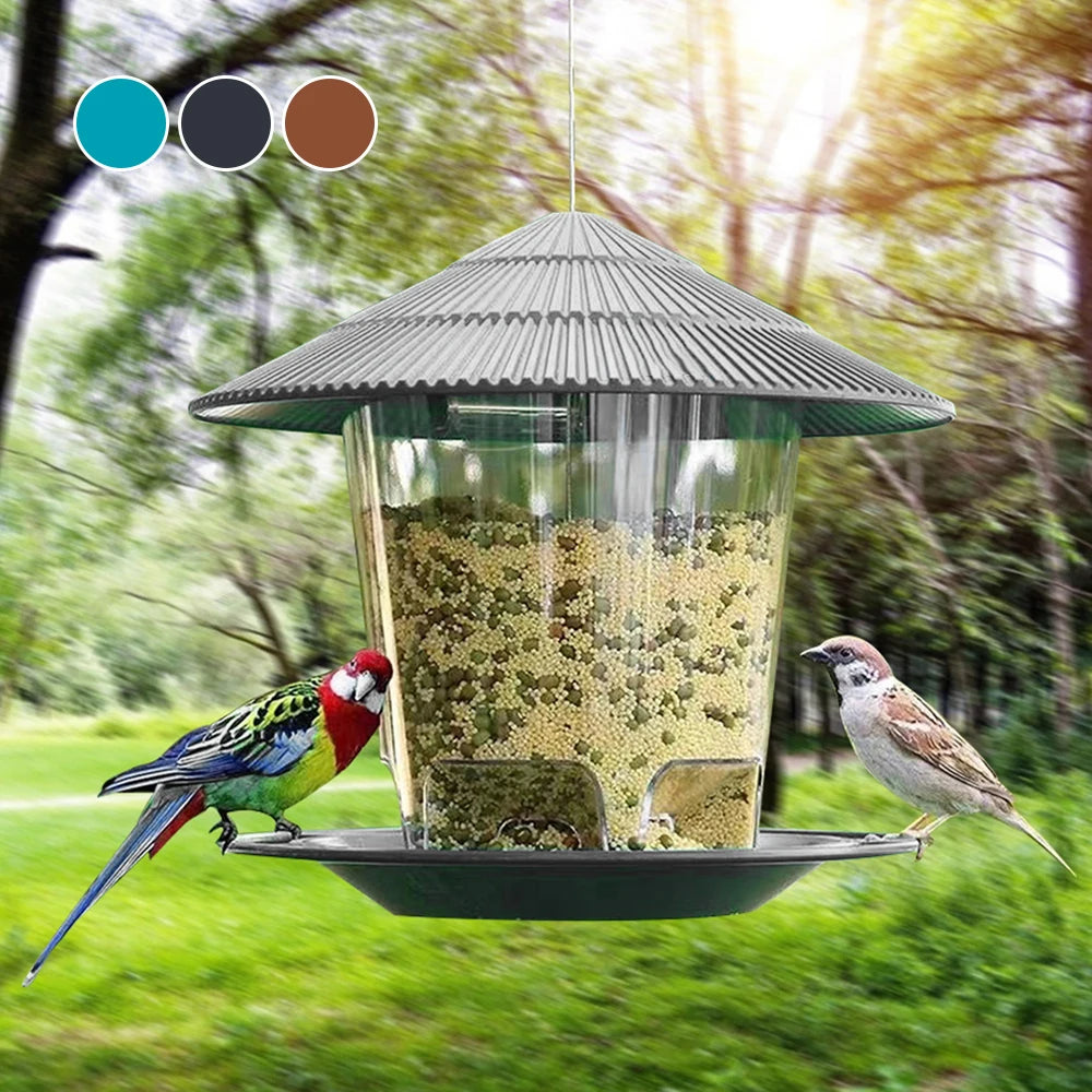 Outdoor Hanging Bird Feeder - Multi-Hole Nut and Seed Feeder