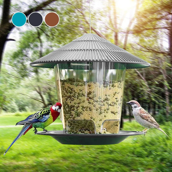 Outdoor Hanging Bird Feeder - Multi-Hole Nut and Seed Feeder