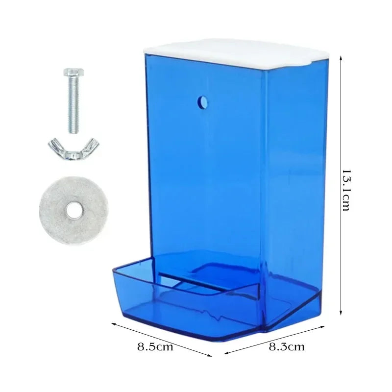 Anti-Splash Bird Feeder Box - Automatic Seed Dispenser for Parakeets