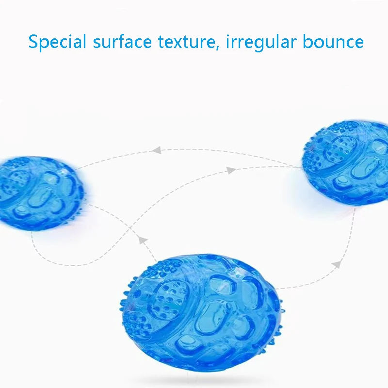 Interactive Squeaky Dog Puzzle Ball - Rubber Chew Toy for Small & Medium Dogs