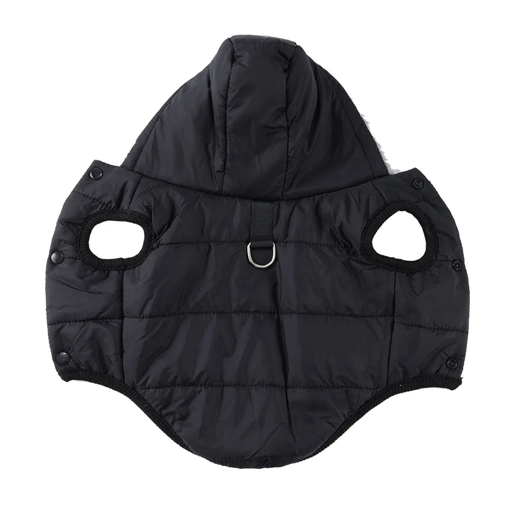 Windproof Pet Hoodie Coat - Warm Fleece Jacket for Cats & Small Dogs
