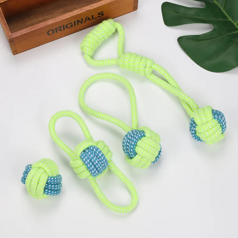 Cotton Rope Dog Toy Set - Interactive Chew Toys for Small & Large Dogs