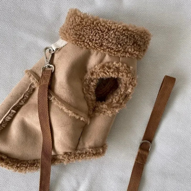 Luxury Small Dog Vest Jacket - Soft Designer Coat for Chic Autumn & Winter Wear