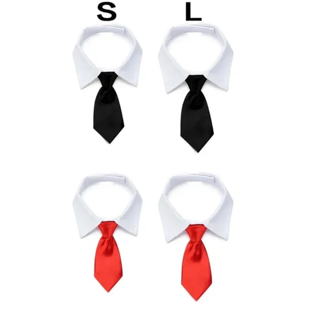 Formal Pet Bow Tie Collar - Adjustable Neck Tie for Small Dogs & Cats