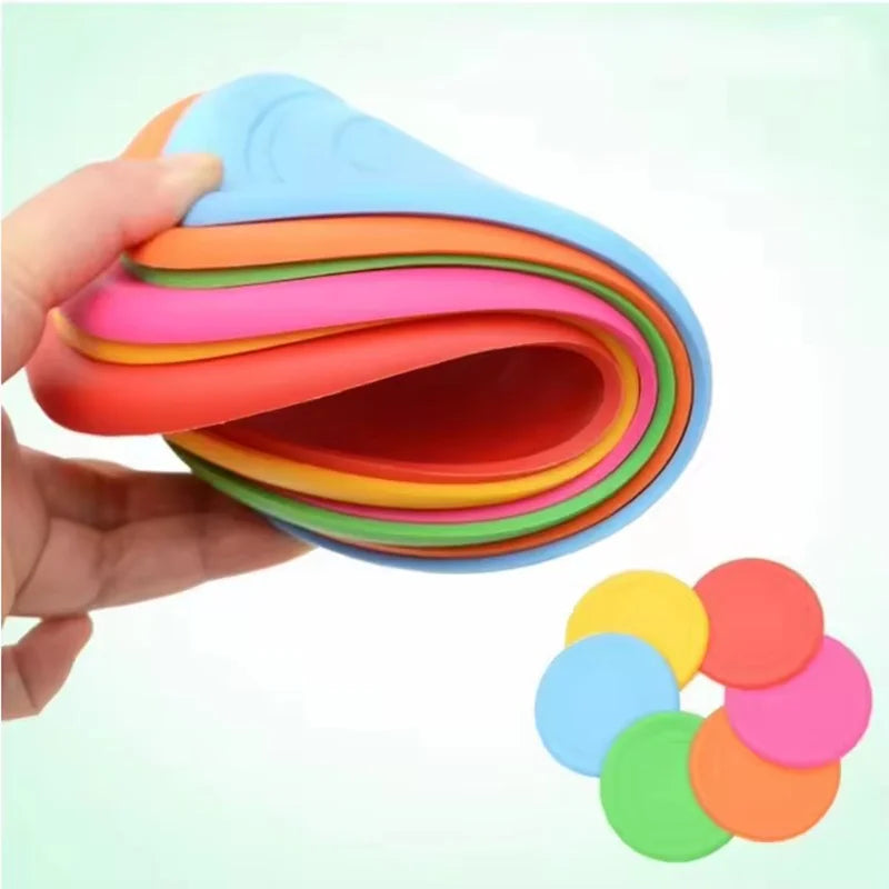 Soft Rubber Dog Frisbee - Tear-Resistant Flying Disc for Fetch & Training