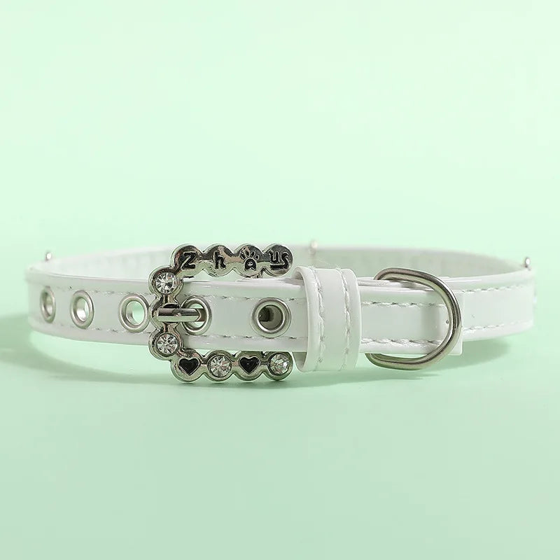 Pearl Pet Necklace Collar - Rhinestone Accessory for Cats & Small Dogs