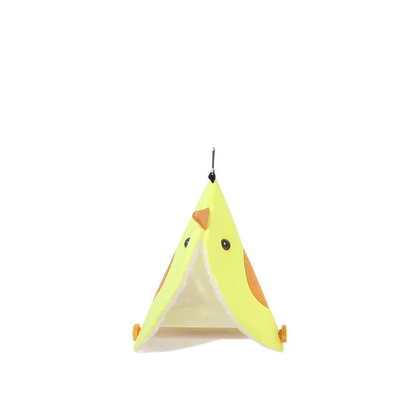 Soft Plush Bird Hammock Bed - Warm Hanging Nest for Parrots and Parakeets