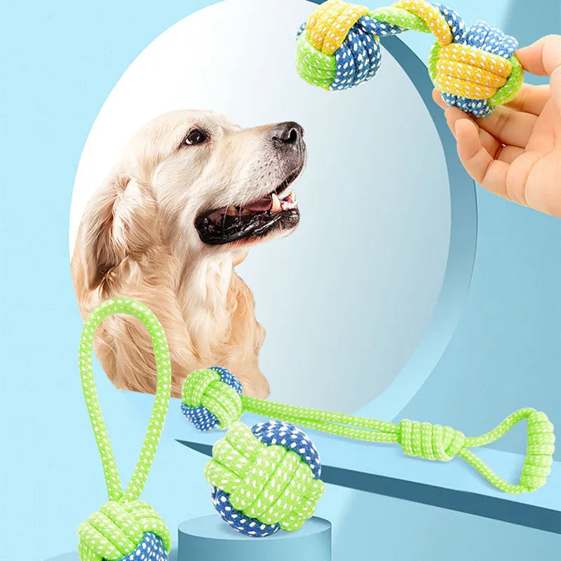 Cotton Rope Dog Toy Set - Interactive Chew Toys for Small & Large Dogs