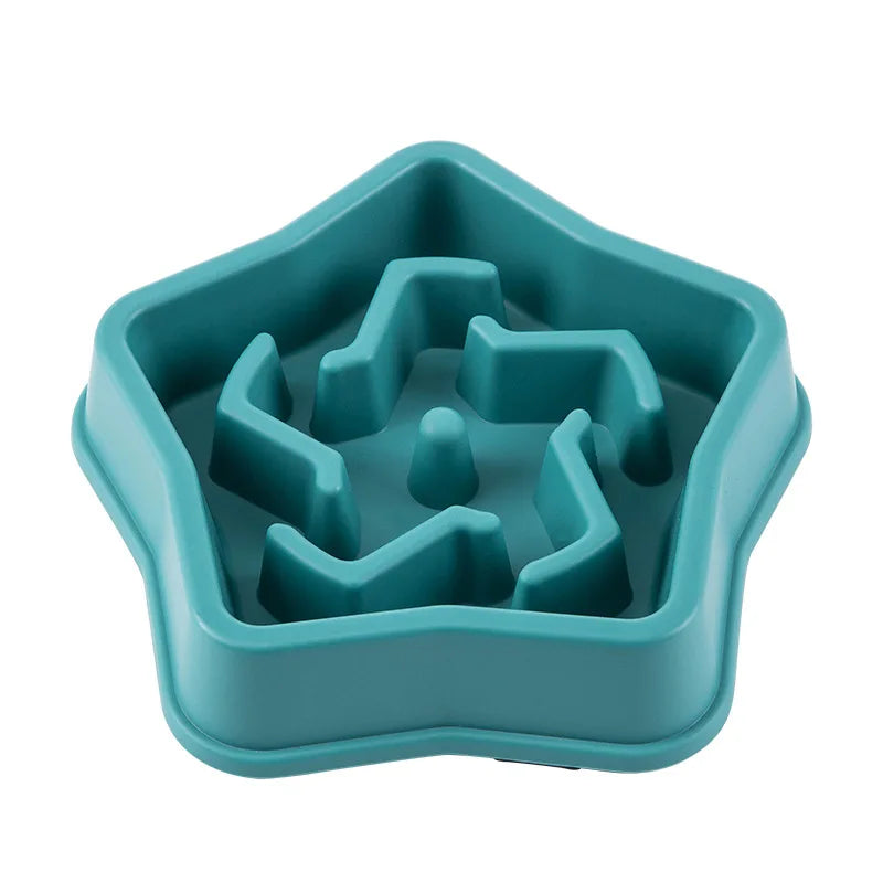Round Slow Feeder Pet Bowl - Anti-Choking Food Bowl for Cats & Dogs