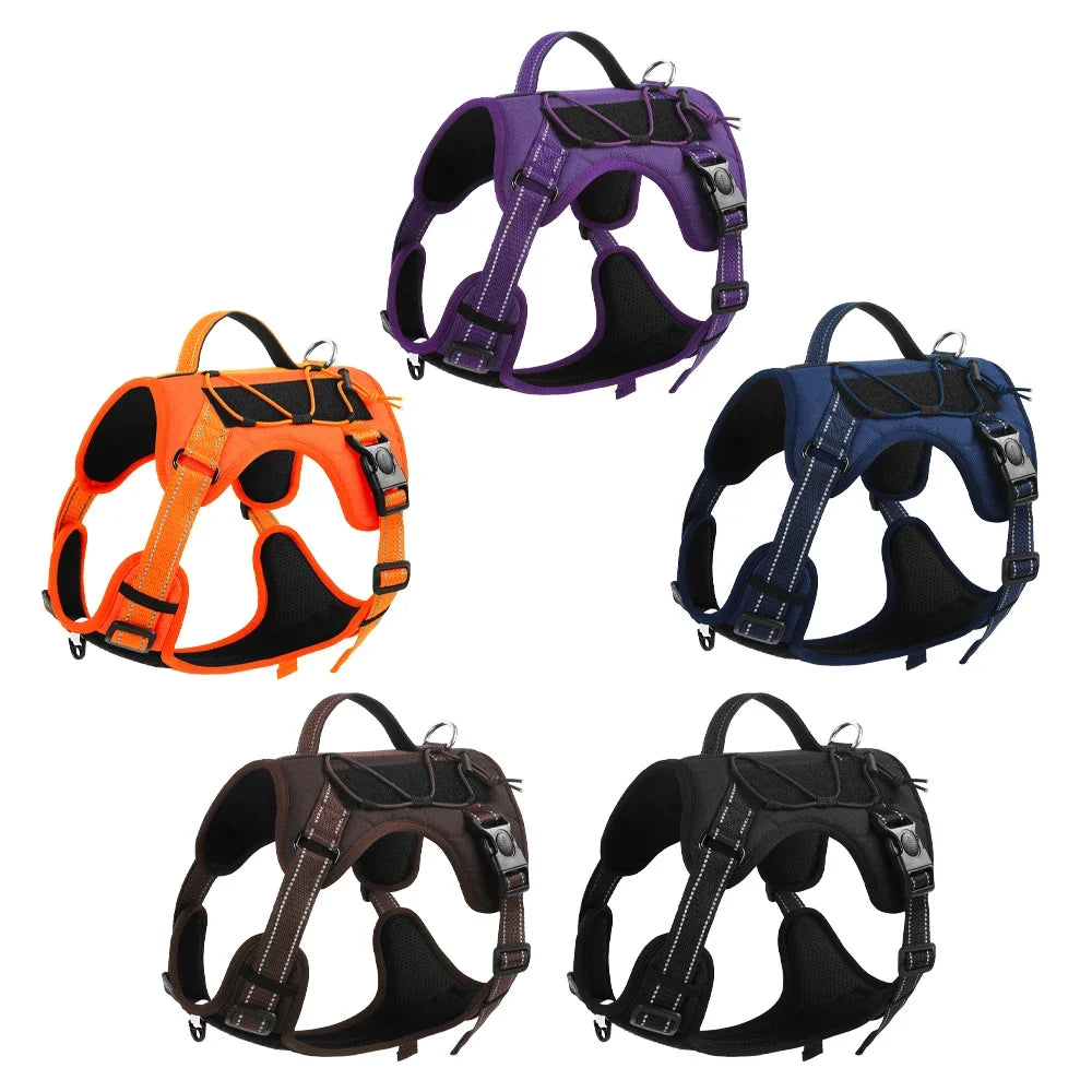 Reflective No-Pull Dog Harness - Adjustable Control Vest for Everyday Walks