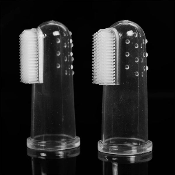 Silicone Pet Finger Toothbrush Set - Soft Dental Cleaning Tool for Dogs & Cats