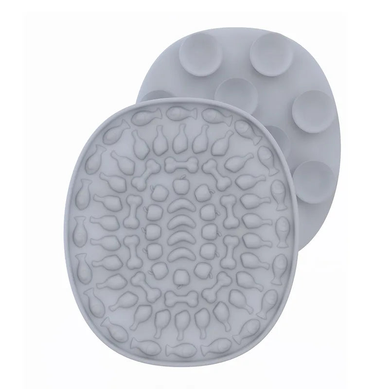 Silicone Slow Feeder Lick Mat - Suction Feeding Pad for Small Cats & Dogs