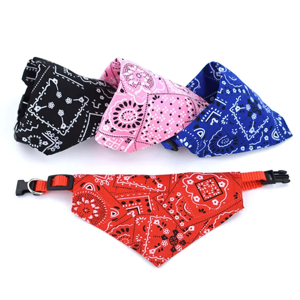 Adjustable Dog Bandana Collar - Stylish Scarf Collar for Dogs & Cats