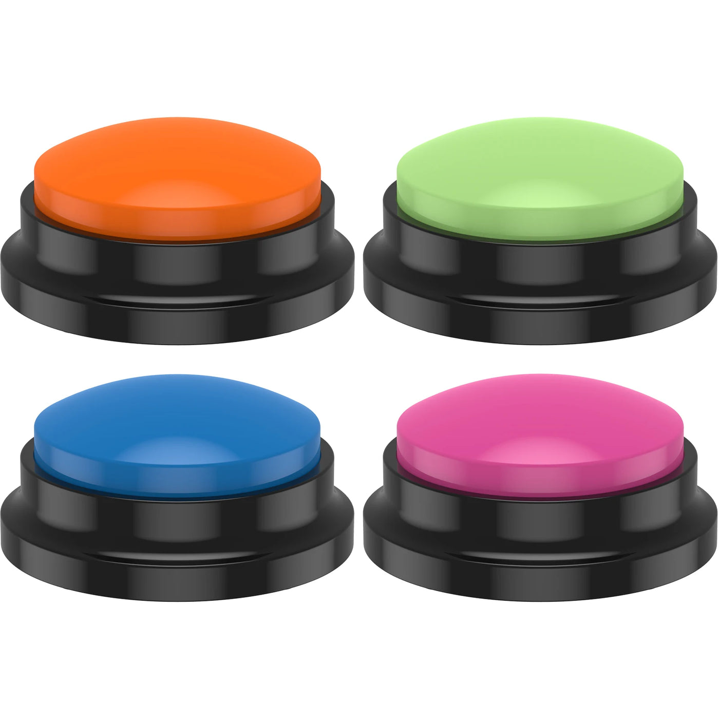 Recordable Dog Training Buttons Set - Interactive Talking Buzzers with Light