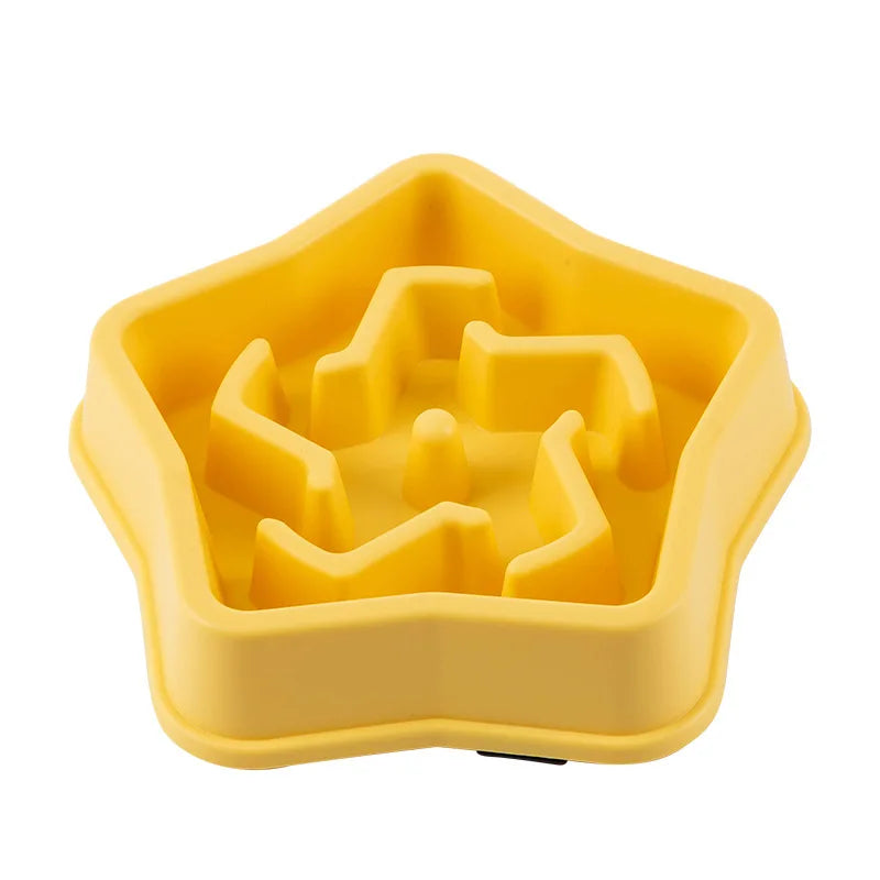 Round Slow Feeder Pet Bowl - Anti-Choking Food Bowl for Cats & Dogs