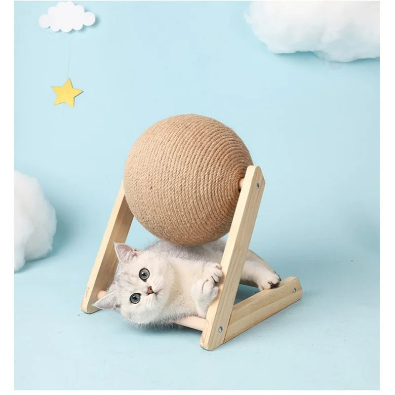 Sisal Scratching Ball Toy - Paw Grinding Scratcher for Kittens & Cats